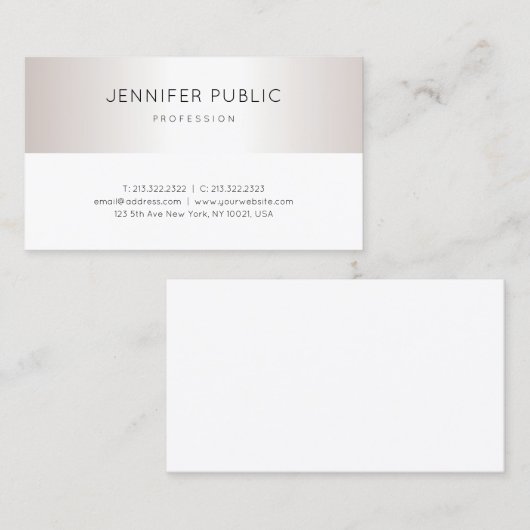 Verfijnde Silver van het Manuscript blik Unieke Du Visitekaartje (Voorkant / Achterkant)