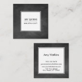 Verfijnde, subtiele Chalkboardachtergrondverlichti Vierkante Visitekaartje (Voorkant / Achterkant)