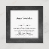 Verfijnde, subtiele Chalkboardachtergrondverlichti Vierkante Visitekaartje (Achterkant)