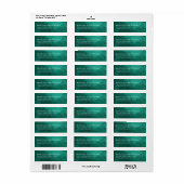 Verfijnde Teal Waterverf Etiket (Full Sheet)