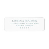 Verfijnde Turquoise Typografisch Etiket (Voorkant)