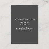 Verfijnde, veelgebruikte, unieke tekst visitekaartje (Achterkant)