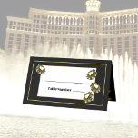 Verfijnde Vegas Casino Zwart Goud Hart Tafel Plaatskaartje<br><div class="desc">Deze casinostijl plaatskaart is eenvoudig elegant voor die Las Vegas Destination Wedding,  Jubileum of Vow Vernieuwing</div>