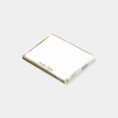 Verfijnde vergulde lijst gepersonaliseerd post-it® notes (Schuin)