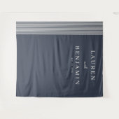 Verfijnde verticale Navy lijnen Wandkleed (Voorkant (horizontaal))