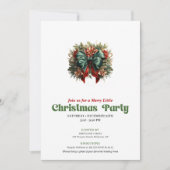 Verfijnde Victoriaanse kerstfeest uitnodiging (Voorkant)
