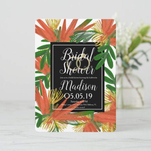 Verfijnde vogel van de Paradise Ring Bridal Kaart (Staand voorkant)