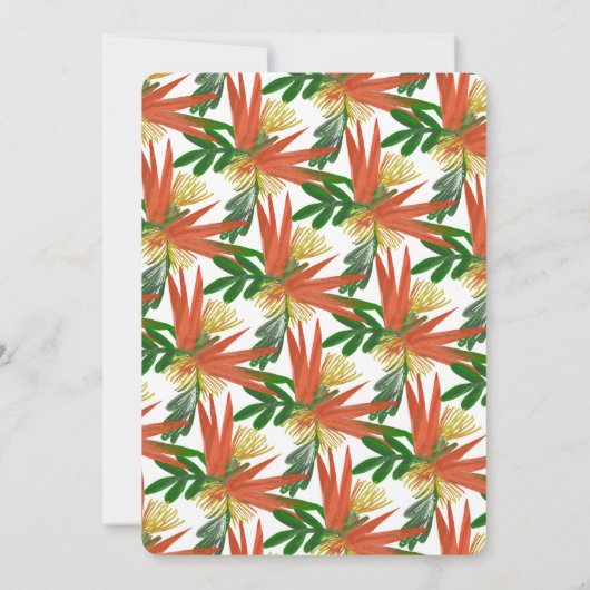 Verfijnde vogel van de Paradise Ring Bridal Kaart (Achterkant)