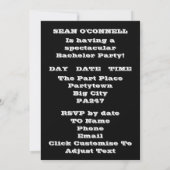 Verfijnde vrijgezellenfeest kaart (Achterkant)