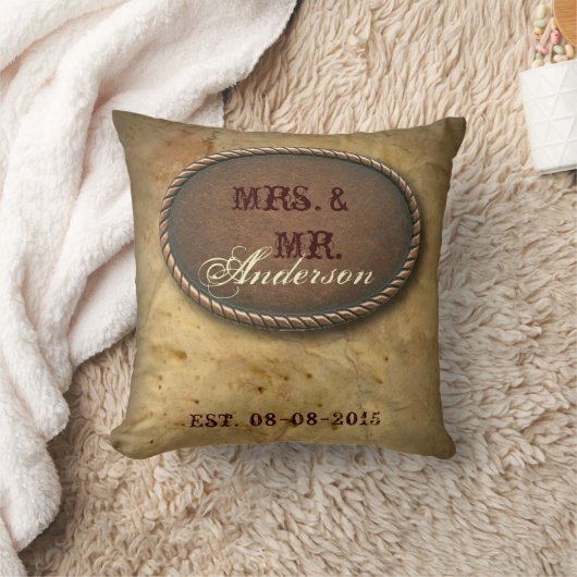 Verfijnde western land bruiloft kussen (Deken)