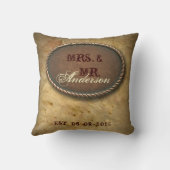 Verfijnde  western land bruiloft kussen (Achterkant)