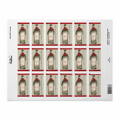 Verfijnde wijn variété vakantie label (Full Sheet)