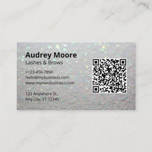 Verfijnde wimper visitekaartje (Voorkant)