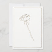 Verfijnde witte bruine bruine pony floral Wedding Kaart (Achterkant)