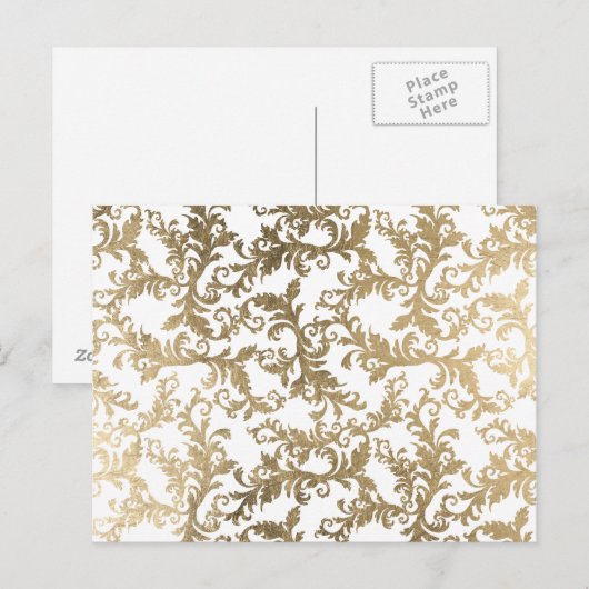 Verfijnde witte bruine vlek briefkaart (Voorkant / Achterkant)