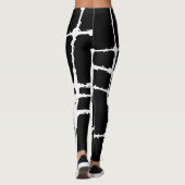 Verfijnde witte lichte grunge moderne vuile mesh leggings (Achterkant)