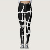 Verfijnde witte lichte grunge moderne vuile mesh leggings (Voorkant)