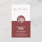 Verfijnde Witte & Smoky Topaz Haarsalon Loyaliteit Afsprakenkaartje (Voorkant)