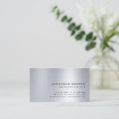 Verfijnde, zilveren, schone, professionele laptop visitekaartje (Staand voorkant)