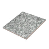 Verfijnde zilverkleurige faux met glitter Solid Tegeltje (Zijkant)