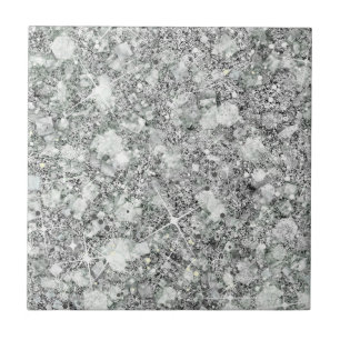 Verfijnde zilverkleurige faux met glitter Solid Tegeltje