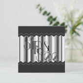 Verfijnde zwarte en witte Sip en zie 2 Kaart (Staand voorkant)