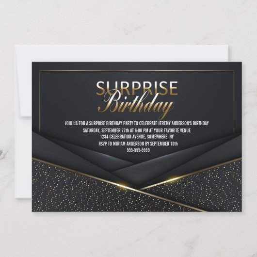 Verfijnde zwarte goudverovering op zaterdag kaart (Voorkant)