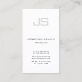 Verfijnde zwarte monogram: uniek zwart visitekaartje (Achterkant)