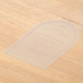 Verfijnde Zwarte Roze Initialen Acryl Uitnodigingen (Laagn)