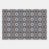 Verfijning Blauwe Textiel Inpakpapier Vel (Voorkant)