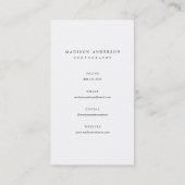 Verfijning | Visitekaartjes voor fotografie (Achterkant)