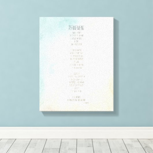 verfijningsgedicht canvas afdruk (Insitu (Houten vloer))