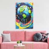 verfinfuus van Planet Earth Canvas Afdruk (Insitu (Woonkamer))