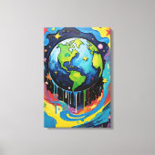 verfinfuus van Planet Earth Canvas Afdruk (Voorkant)