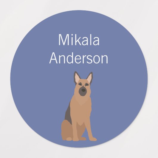 Verfkeurmerk van herdershond labels (Design 1)