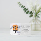 Verfkwast Huis Logo | Timmerman Visitekaartje (Staand voorkant)