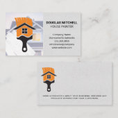 Verfkwast Huis Logo | Timmerman Visitekaartje (Voorkant / Achterkant)