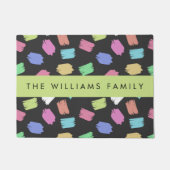 verfkwast, kleurrijke penseelstreken, Jouw naam Deurmat (Voorkant)