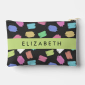 verfkwast, kleurrijke penseelstreken, Jouw naam Etui (Achterkant)