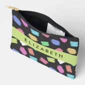 verfkwast, kleurrijke penseelstreken, Jouw naam Etui (Open)