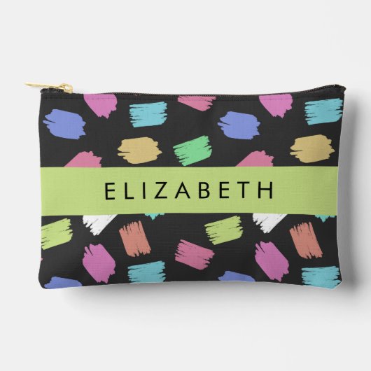 verfkwast, kleurrijke penseelstreken, Jouw naam Etui (Voorkant)