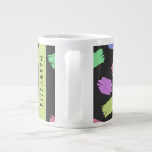 verfkwast, kleurrijke penseelstreken, Jouw naam Grote Koffiekop (Achterkant)