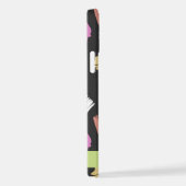 verfkwast, kleurrijke penseelstreken, Jouw naam iPhone Hoesje (Rechterkant)