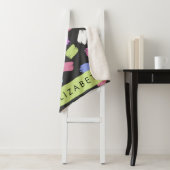 verfkwast, kleurrijke penseelstreken, Jouw naam Sherpa Deken (In situ)