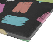 verfkwast, kleurrijke penseelstreken, Jouw naam Snijplank (Hoek)