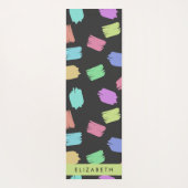 verfkwast, kleurrijke penseelstreken, Jouw naam Yogamat (Achterkant)