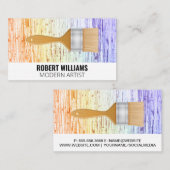 Verfkwast | Kleurrijke Textuur Visitekaartje (Voorkant / Achterkant)