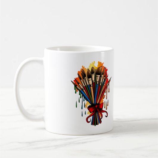 verfkwast koffiemok (Links)