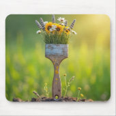 verfkwast met wilde bloemen muismat (Voorkant)