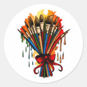 verfkwast ronde sticker (Voorkant)